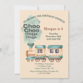 Invitation Tout âge Anniversaire Fête de train Tous à bord de (Devant)