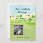 Invitation Tout âge Anniversaire Fête Photo Golf Party (Dos)