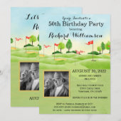 Invitation Tout âge Anniversaire Fête Photo Golf Party (Devant / Derrière)