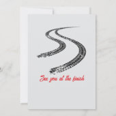 Invitation Tout âge Anniversaire Red Race Parfait Partir (Dos)