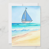 Invitation Tout âge Bateau à voile pour enfants fête d'annive (Dos)