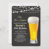 Invitation TOUT ÂGE - Beer String Lights Anniversaire Invitat (Devant)