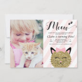 Invitation TOUT ÂGE - Chat Kitten Photo Anniversaire Invitati (Devant)