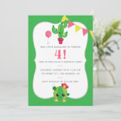 Invitation Tout âge Enfants Cactus thème Anniversaire Invitat (Debout devant)