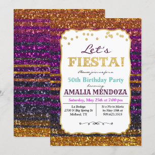 Invitation TOUT ÂGE - Fête Anniversaire Parties scintillant I