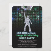 Invitation TOUT ÂGE - Fête d'anniversaire rétro disco (Devant)