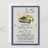 Invitation TOUT ÂGE - Fête d'anniversaire virtuelle Drive By  (Devant)