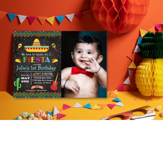 Invitation TOUT ÂGE - Fiesta Mexicaine Anniversaire Chalk Inv