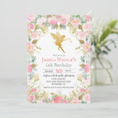 Invitation TOUT ÂGE - Floral Fairy Girl Anniversaire Invitati (Debout devant)