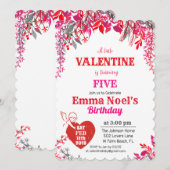 Invitation TOUT AGE Floral Valentine's Day Anniversaire Invit (Devant / Derrière)