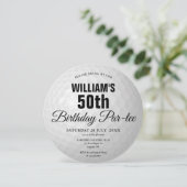 Invitation Tout âge Golf Anniversaire Fête Golf Ball (Debout devant)