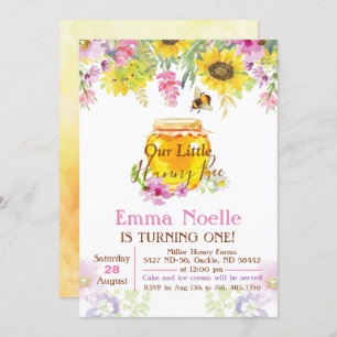 Invitation TOUT ÂGE - Honey Bumble Bee Anniversaire Invitatio