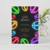 Invitation Tout âge neon football garçon anniversaire (Debout devant)