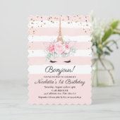 Invitation TOUT ÂGE - Paris Unicorn Floral Anniversaire Invit (Debout devant)