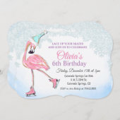 Invitation TOUT ÂGE - Patinage hivernal Anniversaire Invitati (Devant / Derrière)