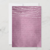 Invitation Tout âge Purple String Lumières Anniversaire (Dos)