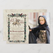 Invitation TOUT ÂGE - Renaissance médiévale photo d'anniversa (Devant / Derrière)