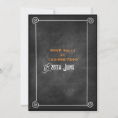 Invitation TOUT AGE Retro Chalkboard Anniversaire Fête Invita (Dos)
