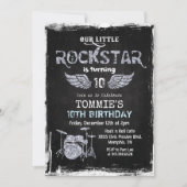 Invitation TOUT ÂGE - Rockstar Drum Set Anniversaire Invitati (Devant)