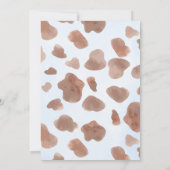 Invitation TOUT AGE RODEO Cowboy Bleu Brown Anniversaire (Dos)