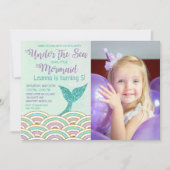 Invitation TOUT ÂGE - Sirène sous l'invitation de la mer (Devant)
