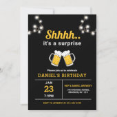 Invitation Tout âge Surprise Bières fête d'anniversaire (Devant)