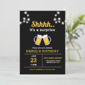Invitation Tout âge Surprise Bières fête d'anniversaire (Debout devant)
