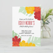 Invitation TOUT ÂGE tropical fête d'anniversaire luau (Debout devant)