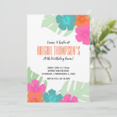 Invitation TOUT ÂGE tropical fête d'anniversaire luau (Debout devant)