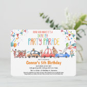 Invitation TOUT ÂGE - Voiture Anniversaire Fête Garçon Annive (Debout devant)