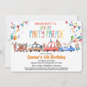 Invitation TOUT ÂGE - Voiture Anniversaire Fête Garçon Annive (Devant)