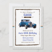 Invitation TOUT ÂGE - Voiture classique Vintage Anniversaire  (Devant)