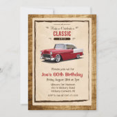 Invitation TOUT ÂGE - Voiture classique Vintage Anniversaire (Devant)