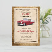 Invitation TOUT ÂGE - Voiture classique Vintage Anniversaire (Debout devant)