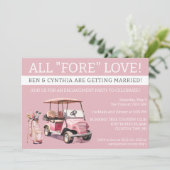 Invitation Tout amour "FORE", Engagement sur le thème de golf (Debout devant)