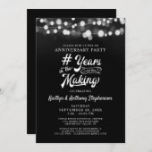 Invitation Tout Anniversaire Chaîne Lights ANNÉES EN FAISANT (Devant / Derrière)