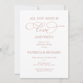 Invitation Tout Ce Dîner De Répétition De Pizza Et D'Amour (Devant)