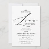 Invitation Tout Ce Dîner De Répétition De Pizza Et D'Amour (Devant)