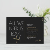 Invitation Tout ce dont nous avons besoin, c'est de l'amour | (Debout devant)