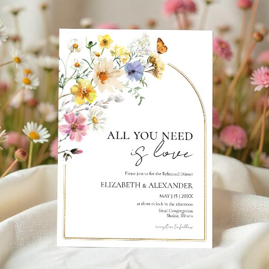 Invitation Tout ce dont vous avez besoin, c'est de l'amour |