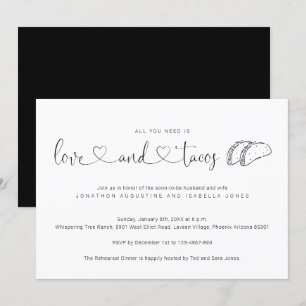 Invitation Tout ce dont vous avez besoin, c'est un dîner de r