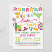 Invitation Tout ce dont vous avez besoin est Amour & Tacos In (Devant)