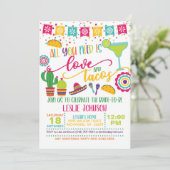 Invitation Tout ce dont vous avez besoin est Amour & Tacos In (Debout devant)