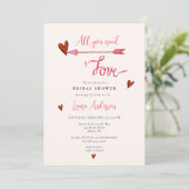 Invitation Tout ce dont vous avez besoin est la Fête des mari (Debout devant)