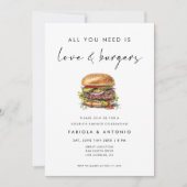 Invitation Tout ce dont vous avez besoin est l'amour et Burge (Devant)