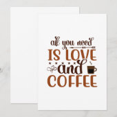 Invitation Tout ce dont vous avez besoin est l'amour et la ca (Devant / Derrière)