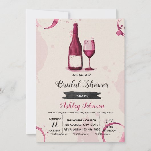 Invitation Tout ce dont vous avez besoin est l'amour et le vi (Devant)