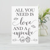 Invitation Tout ce dont vous avez besoin est l'amour et un Ma (Debout devant)