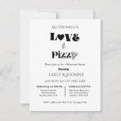 Invitation Tout ce dont vous avez besoin est l'amour & Pizza  (Devant)