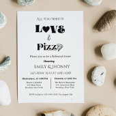 Invitation Tout ce dont vous avez besoin est l'amour & Pizza 